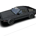 DMC DeLorean Sports Car With Metallic Silver Exterior Retro Futuristic Design And Distinctive Wheels