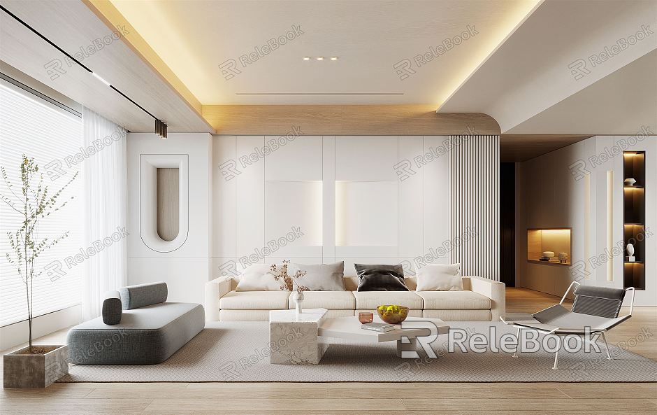 Quiet Living Room Minimalist Living Room model