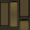 Modern metal screen partition 3d model