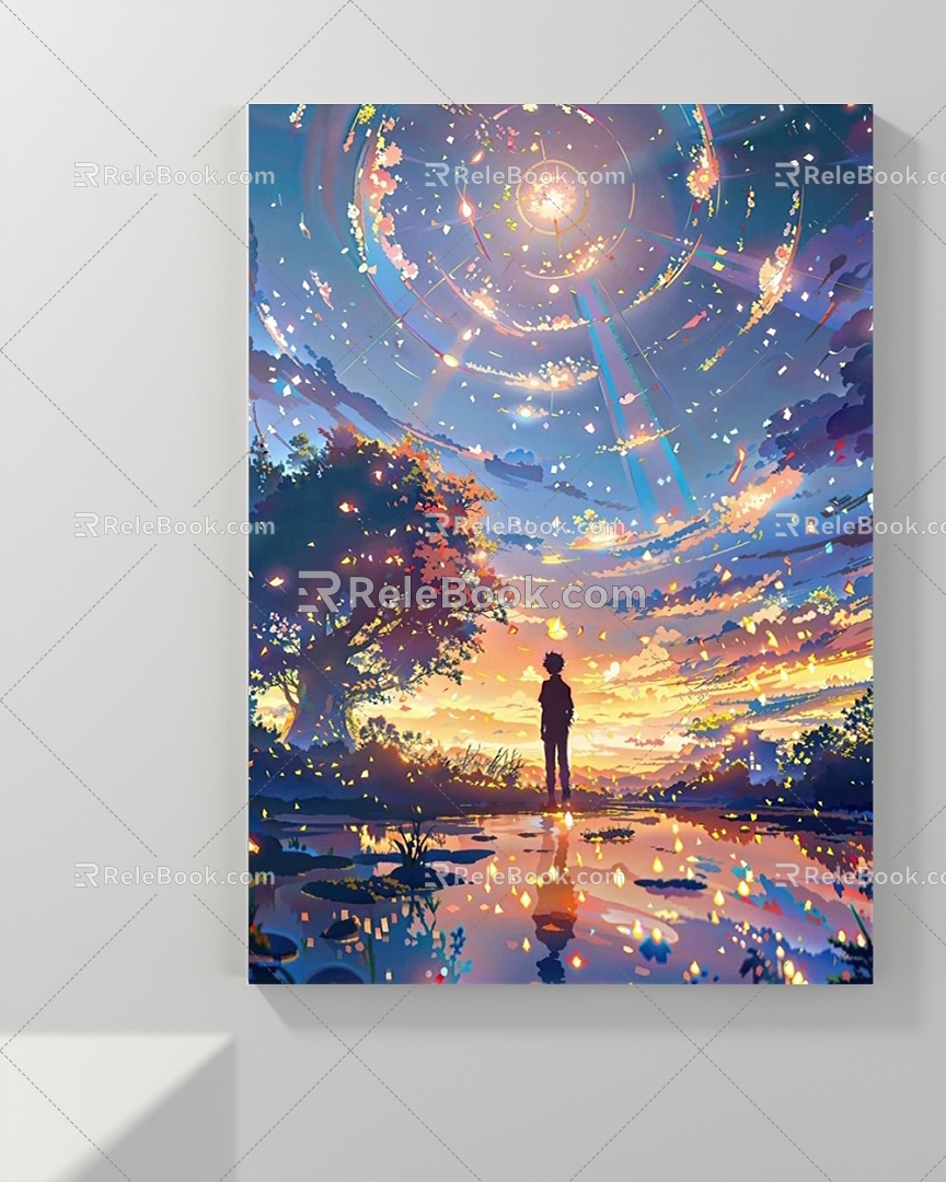 Decorative Painting Figure Painting Landscape Painting Abstract Painting 3d model