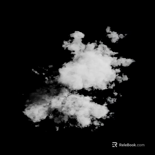 White Cloud Shaped Garden Ornament Decorative Piece For Outdoor Garden Decoration 3d model 