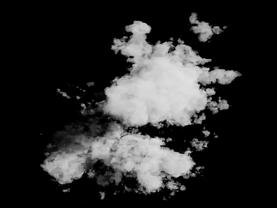 White Cloud Shaped Garden Ornament Decorative Piece For Outdoor Garden Decoration 3d model