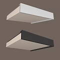 Modern Flush Mount Ceiling Light With White And Black Frame Sleek Design 3d model