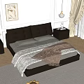 Modern Double Bed 3d model