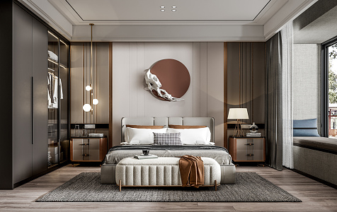 Light Luxury Bedroom 3d model