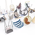 Modern Hammock Fabric Hammock 3d model