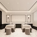 High End Elegant Beauty Salon Interior With Comfortable Spa Treatment Beds And Premium Marble Flooring
