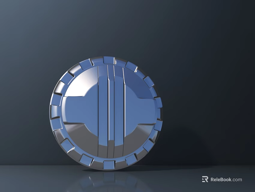 Silver Circular Metallic Object Featuring Symmetric Geometric Structure With Vertical Bars And Reflective Finish 3d model 