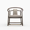 Modern Leisure Chair With Wooden Frame Leather Upholstery And Curved Armrests