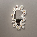 Light Luxury Mirror Decorative Mirror Special-shaped Art Hanging Mirror Makeup Dressing Mirror Hanging Mirror Bathroom Mirror Wall Decoration 3d model