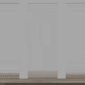 Three Panel Woven Room Dividers With Vertical Pattern And Neutral Tones For Interior Design