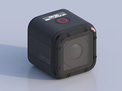 Black Cube Projection Surveillance Camera With HD 1080p Lens And Compact Modern Design 3d model