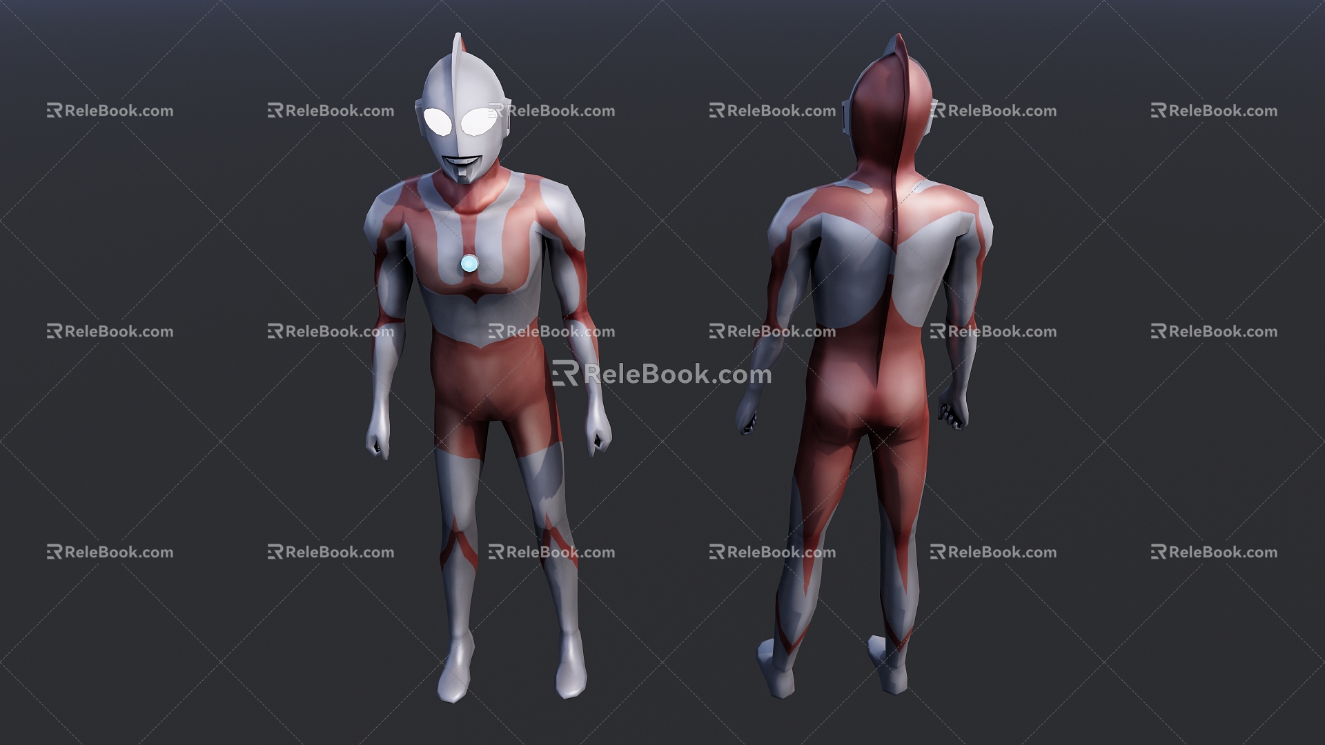 Modern game character Ultraman 3d model