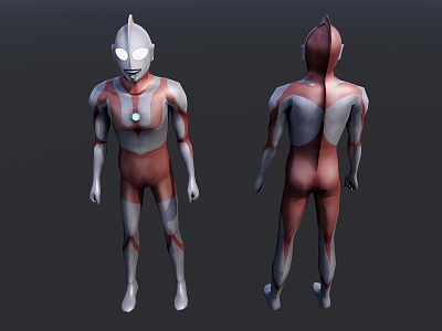 Modern game character Ultraman model