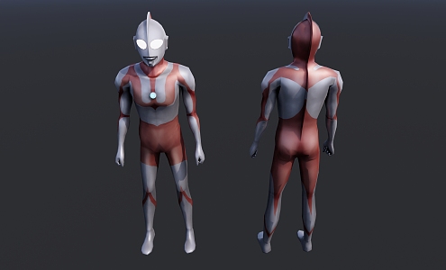 Modern game character Ultraman 3d model