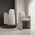 Modern Lounge Chair Dining Chair Single Chair 3d model