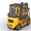 Jungheinrich Yellow Black Industrial Forklift With Cabin And Heavy Duty Tires