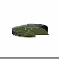Scenic Mountain View Camping Campsite With Triangular Wooden Tents And Green Plants