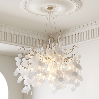 French decorative chandelier lamp chip chandelier decorative chandelier art chandelier 3d model