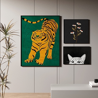 New Chinese Decorative Painting 3d model