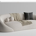 Odyssey modern two-person sofa sofa cream style sofa 3d model