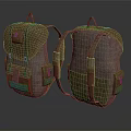 Vintage Canvas Backpacks With Adjustable Straps And Multiple Utility Pockets Design 3d model