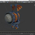 Robot Mechanical Bat Attack Robot Intelligent Robot Science Fiction Robot Future High-tech Low Face Number Low Model Simple Model Film and Television Level 3d model