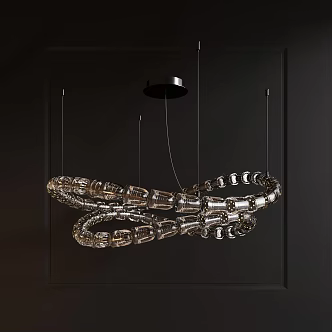 FOLOS Modern Light Luxury Chandelier 3d model
