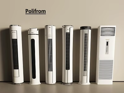 Polifrom White Air Cooler Fans With Various Modern Designs And Styles 3d model