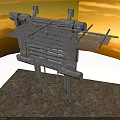 Heavy Duty Industrial Metal Equipment with Grid Platform and Support Legs