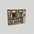 Spacious Light Wooden Wardrobe With Multifunctional Storage Zones For Storing Clothes Shoes And Daily Items