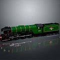 vintage train steam train train carriage locomotive head steam car carriage train vehicle 3d model