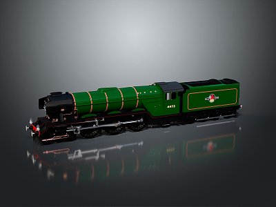 vintage train steam train carriage locomotive head steam carriage train vehicle 3d model