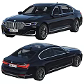 Black BMW Luxury Sedan With Chrome Grille LED Headlights And Alloy Wheels