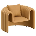 Green And Brown Velvet Lounge Chairs With Vertical Tufting And Accent Pillow