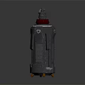 Black Red Yellow Weapon Design With Orange Base And Safety Symbols