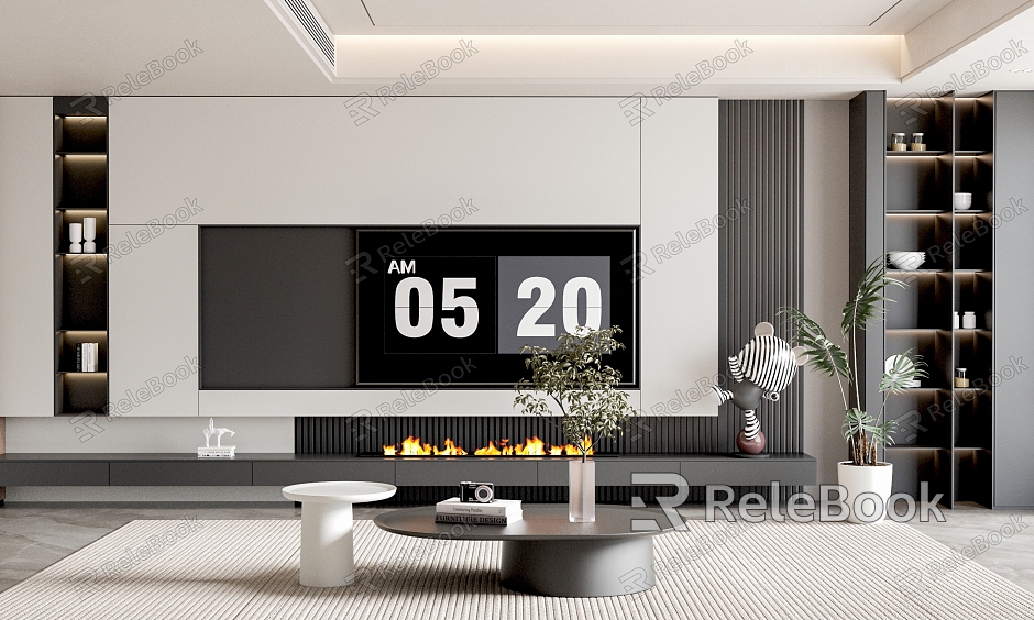 TV background wall model