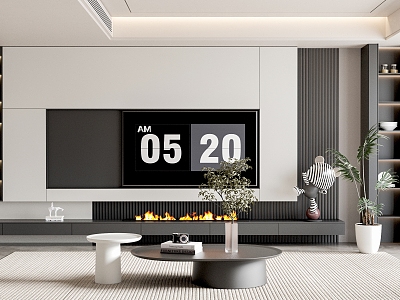 TV background wall model