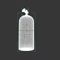 Car Nitro Cylinder For Tire Inflation With Safety Label And Blue Design