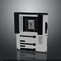High Performance Computer Motherboard With CPU Socket And Expansion Slots 3d model