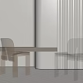 Brown And Clear Acrylic Lounge Chairs In Modern Minimalist White Interior With Lighting