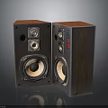 High Performance Wooden Stereo Speakers Electronic Appliance With Multiple Drivers And Retro Design
