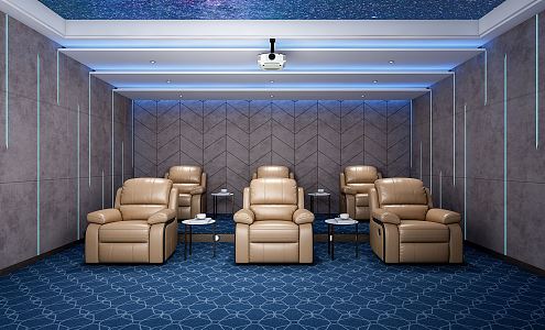 modern video room 3d model