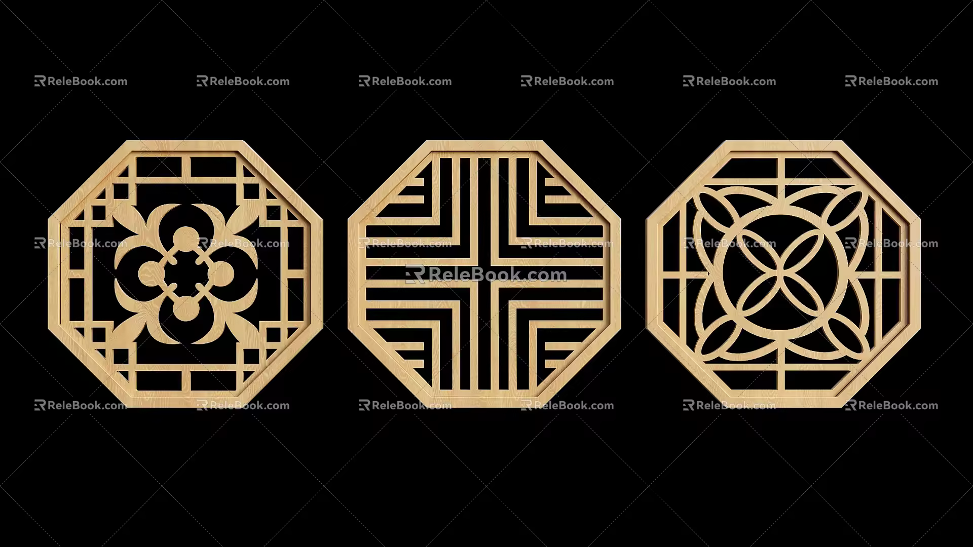 New Chinese style window grilles 3d model