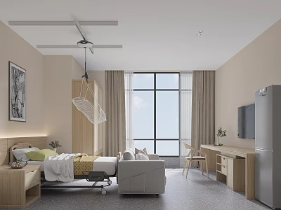 modern ward nursing ward hospital ward 3d model