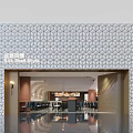 Silk Road Themed Restaurant With Hexagonal Tile Exterior Warm Interior Chandeliers And Dining Space