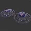 Two Advanced Circular Space Exploration Devices Designed For Astronomy Missions With Central Antenna Systems