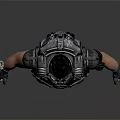 Sci Fi Male Warrior In Full Body Detailed Mechanical Armor With Combat Gear