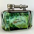 Small Glass Fish Tank With Unique Design Betta Fish Green Aquatic Plants And Decor