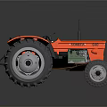 Orange Toyota 140 Tractor With Green Components And Large Tires